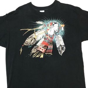Vintage Native American T Shirt Single Stitch RENO